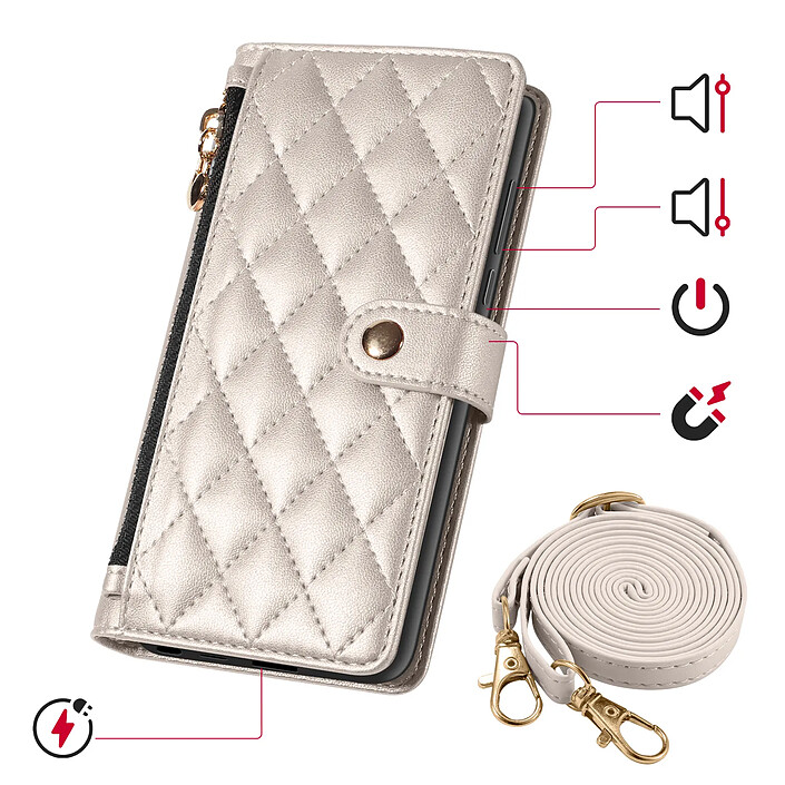 Acheter Avizar Étui Bandoulière pour Galaxy S26 Ultra avec Pochette Zippée et Support Vidéo