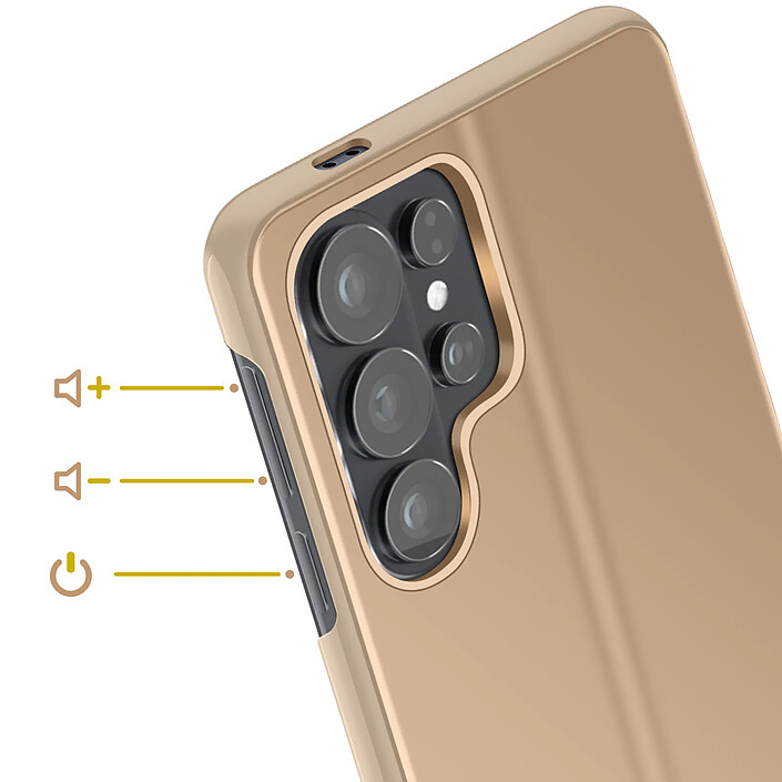 Acheter Avizar Étui de Protection pour Galaxy S26 Ultra Clear View avec Support Vidéo Dorée