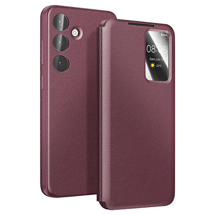 Avizar Étui pour Galaxy S25 FE avec Fenêtre Smart View et Porte-carte