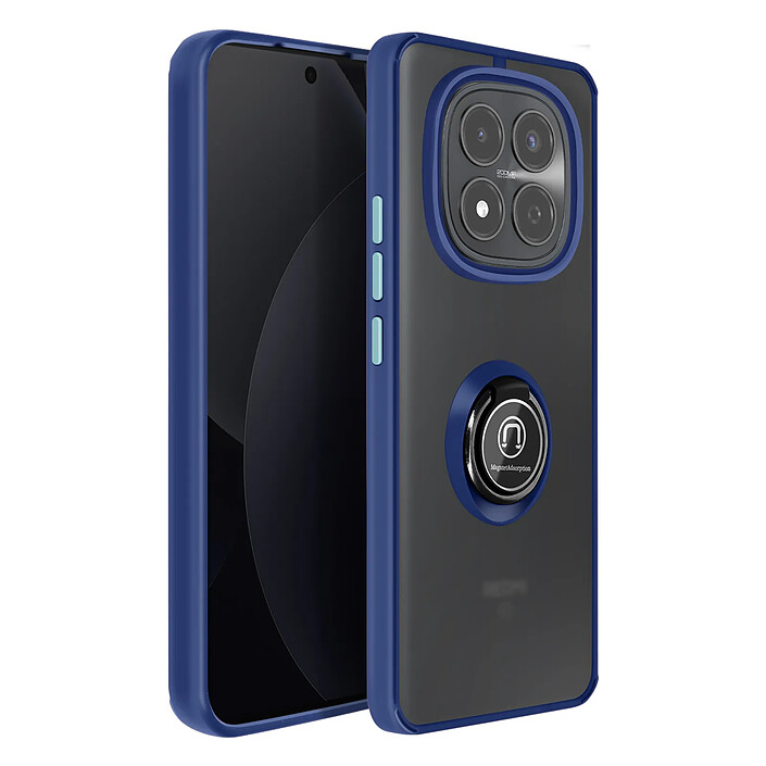 Avizar Coque pour Redmi Note 15 Pro 4G avec Anneau Magnétique Finition Givrée Bleu