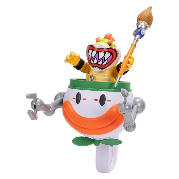 Super Mario Galaxy, le film - Figurine Bowser Jr. avec Clown Car 13 cm pas cher