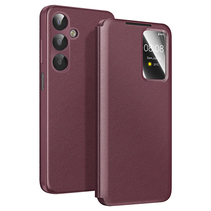 Avizar Étui pour Galaxy A17 avec Fenêtre Smart View et Porte-carte