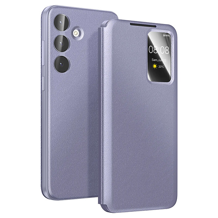 Avizar Étui pour Galaxy S25 FE avec Fenêtre Smart View et Porte-carte