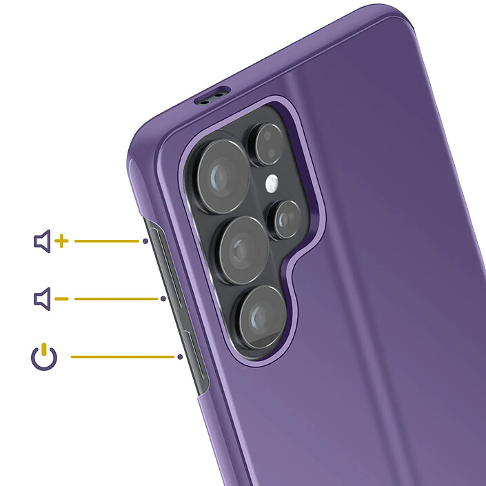 Acheter Avizar Étui de Protection pour Galaxy S26 Ultra Clear View avec Support Vidéo Violet foncé