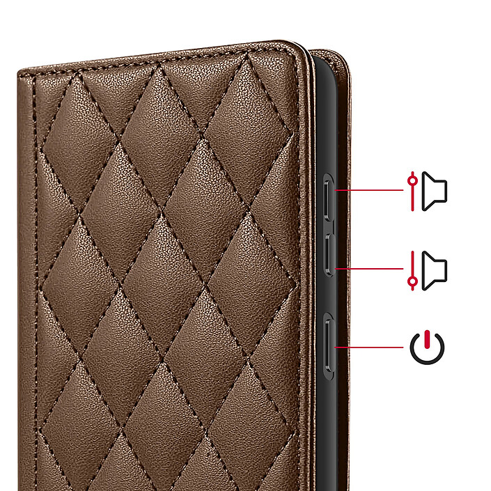 Acheter Avizar Étui Portefeuille RFID pour Galaxy S26 avec Support Vidéo et Dragonne Amovible Marron