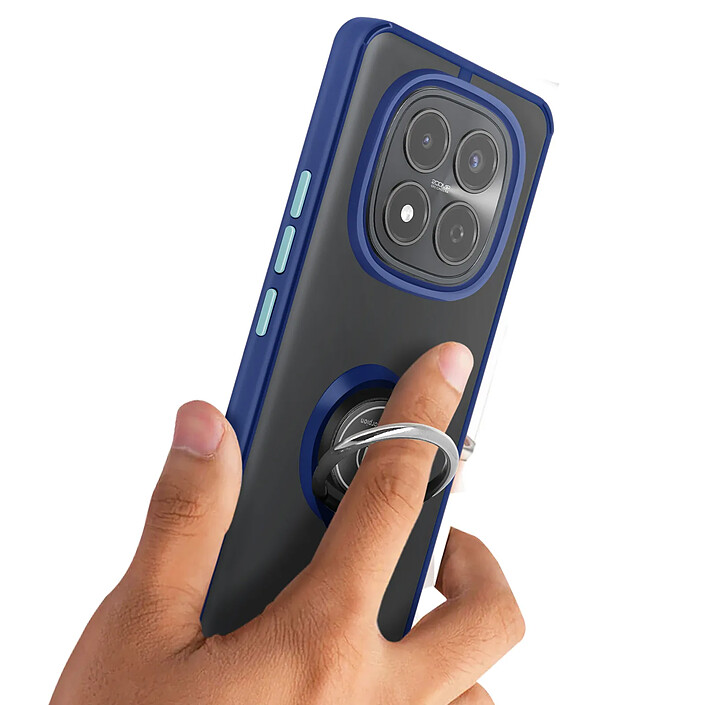 Avizar Coque pour Redmi Note 15 Pro 4G avec Anneau Magnétique Finition Givrée Bleu pas cher