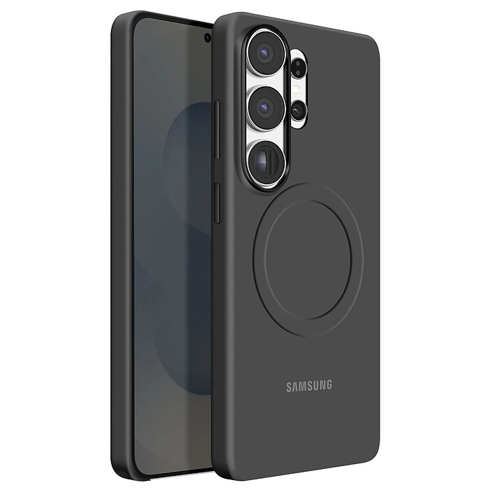 Samsung Coque MagSafe pour Galaxy S26 Ultra en Silicone Magnet Cover Antichoc Noir