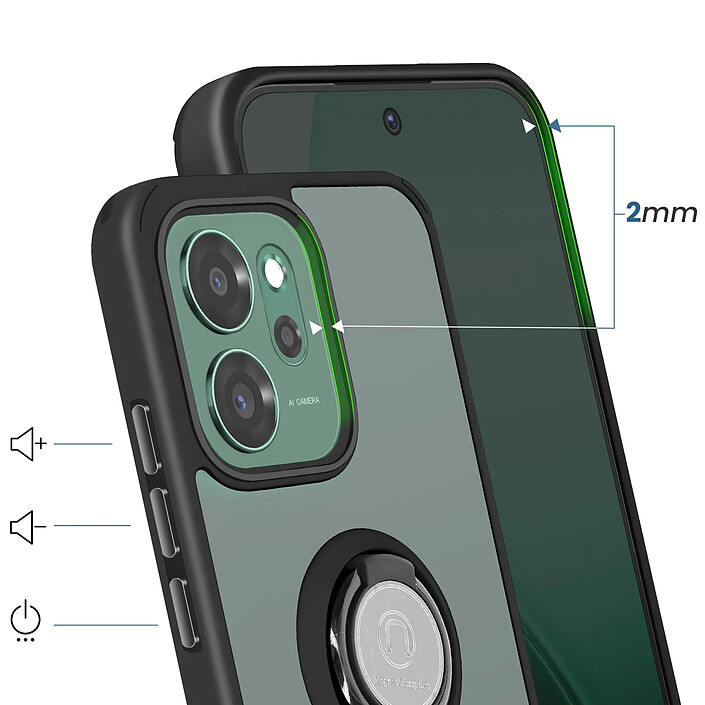 Avis Avizar Coque pour Oppo Reno 14 F / 14 FS avec Support Anneau et Fixation Magnétique Noir