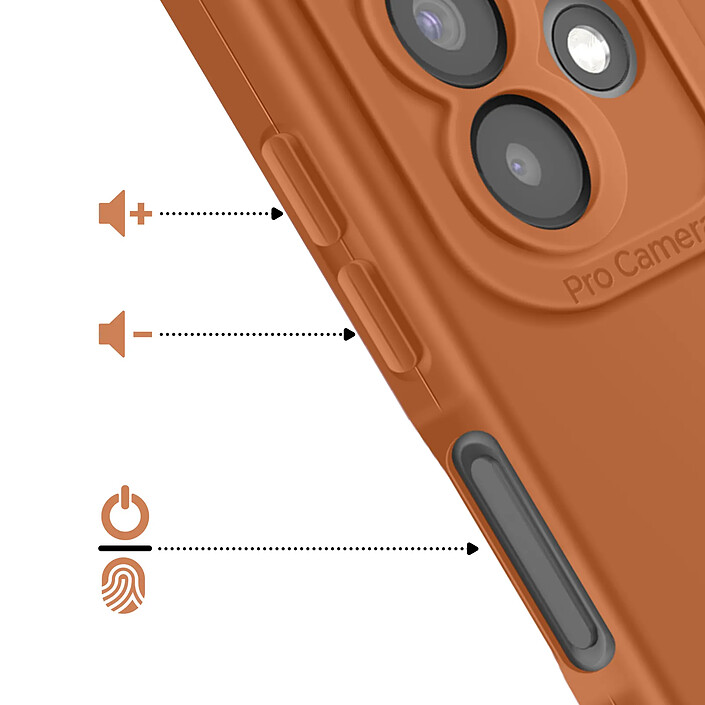 Acheter Avizar Coque pour Galaxy A13 / A04s en Silicone Souple avec Renfort Bloc Caméra Marron