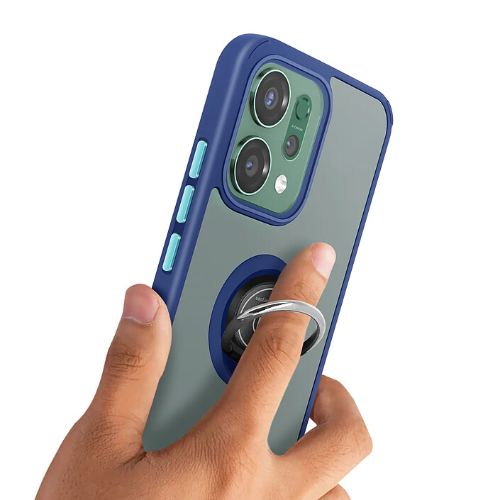 Avizar Coque pour Oppo Reno 14 avec Support Anneau et Fixation Magnétique Bleu pas cher