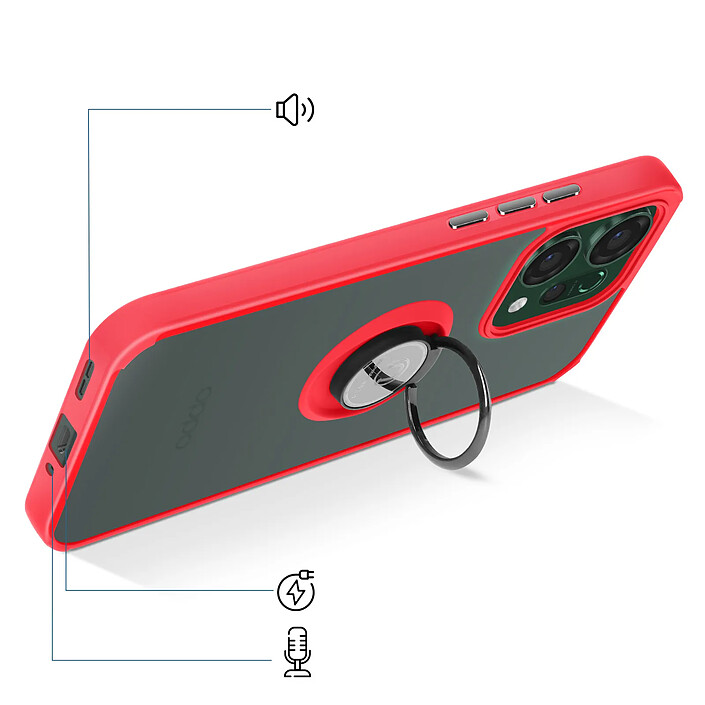 Acheter Avizar Coque pour Oppo Reno 14 avec Support Anneau et Fixation Magnétique