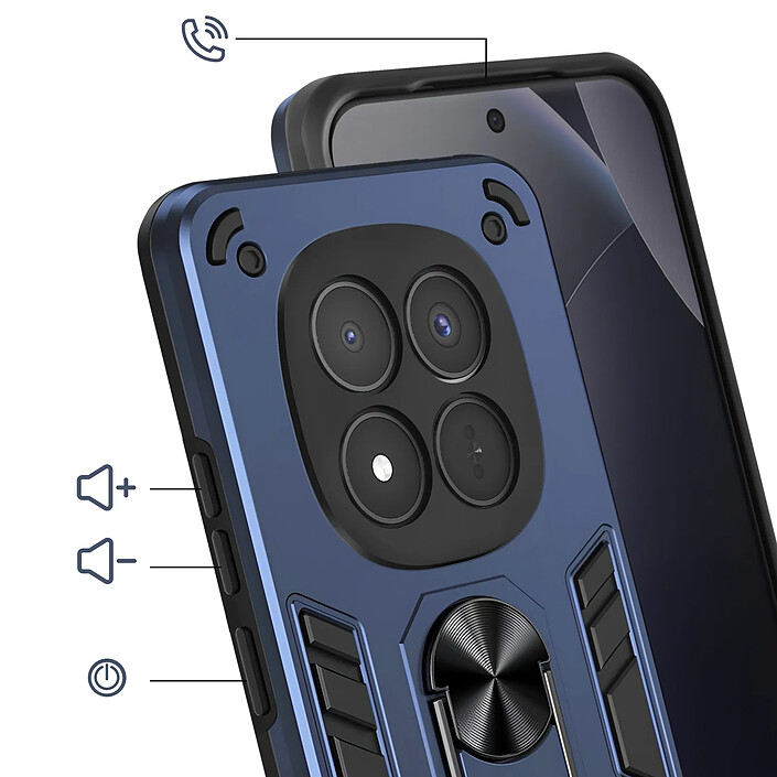 Avis Avizar Coque pour Redmi Note 15 Pro Plus avec Anneau Magnétique Bleu