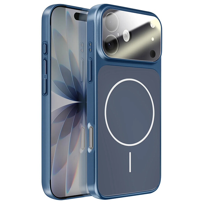 Avizar Coque MagSafe pour iPhone 17 Rigide avec Verre Protection Caméra Bleu nuit