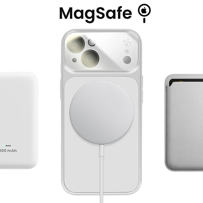 Acheter Avizar Coque MagSafe pour iPhone 15 Rigide avec Verre Protection Caméra