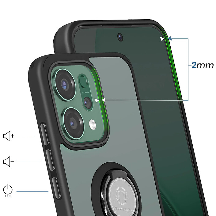 Avis Avizar Coque pour Oppo Reno 14 avec Support Anneau et Fixation Magnétique