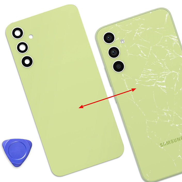 Acheter Clappio Cache Batterie de Remplacement pour Galaxy A34 5G avec Découpes Module Caméra