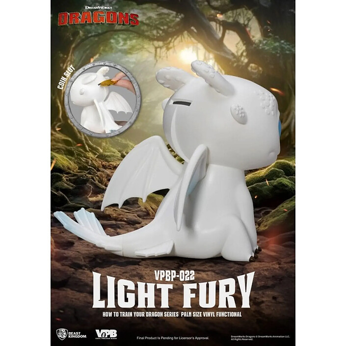 Avis Dragons - Tirelire Piggy Bank Light Fury 12 cm
