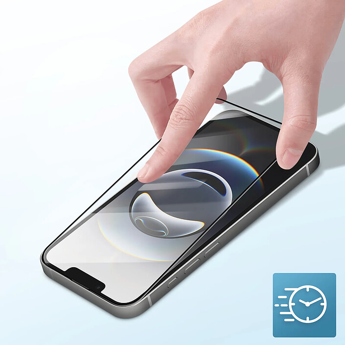 Protection d'Écran pour iPhone 17e en Verre trempé avec Bords Biseauté 2.5D Noir transparent pas cher