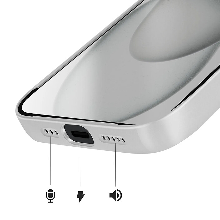 Avizar Coque MagSafe pour iPhone 15 Rigide avec Verre Protection Caméra pas cher
