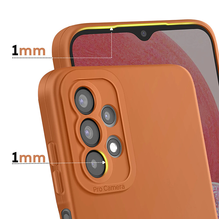 Avis Avizar Coque pour Galaxy A13 / A04s en Silicone Souple avec Renfort Bloc Caméra Marron