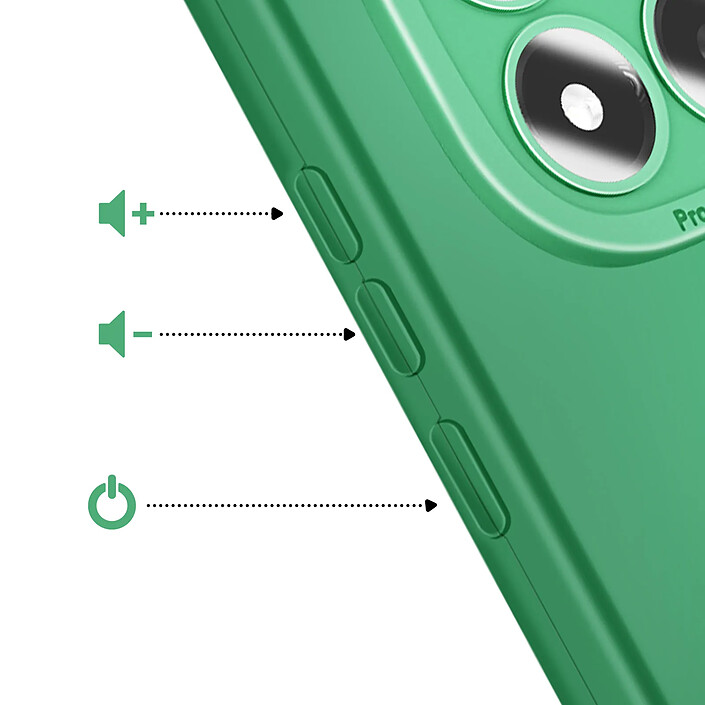 Acheter Avizar Coque pour Xiaomi Redmi Note 15 Pro 4G en Silicone avec Bord Caméra Surélevé Vert
