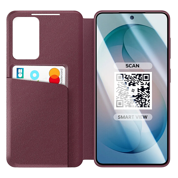 Avizar Étui Folio pour Galaxy S26 Plus Grainé avec Fenêtre Smart View et Porte-carte pas cher