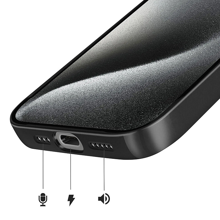 Avizar Coque MagSafe pour iPhone 15 Pro Rigide avec Verre Protection Caméra Noir pas cher