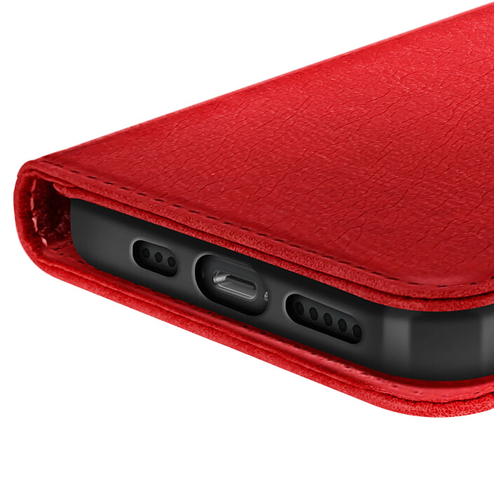 Acheter Avizar Étui Portefeuille pour iPhone 17e Série Chesterfield Grainé Fonction Stand