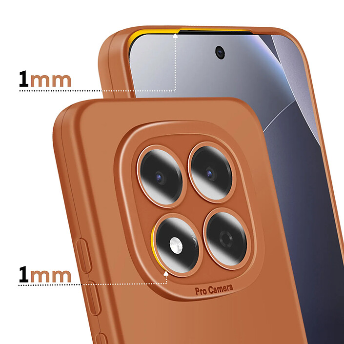 Avis Avizar Coque pour Xiaomi Redmi Note 15 Pro 5G en Silicone avec Bord Caméra Surélevé Marron