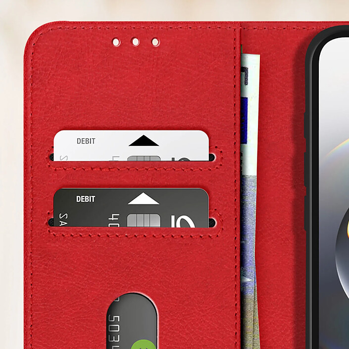 Avizar Étui Portefeuille pour iPhone 17e Série Chesterfield Grainé Fonction Stand pas cher