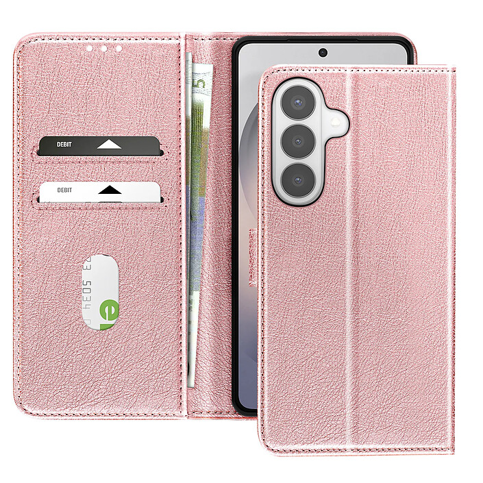 Avizar Étui Portefeuille pour Galaxy S26 Plus Série Chesterfield Grainé Fonction Stand