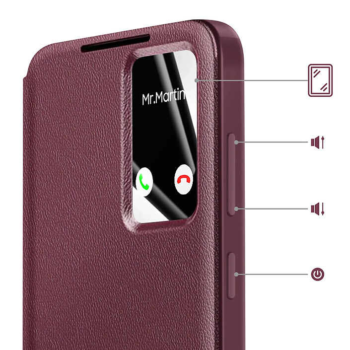 Avis Avizar Étui Folio pour Galaxy S26 Plus Grainé avec Fenêtre Smart View et Porte-carte