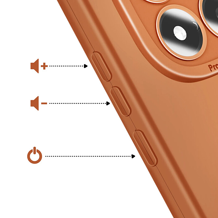 Acheter Avizar Coque pour Xiaomi Redmi Note 15 Pro 4G en Silicone avec Bord Caméra Surélevé Marron