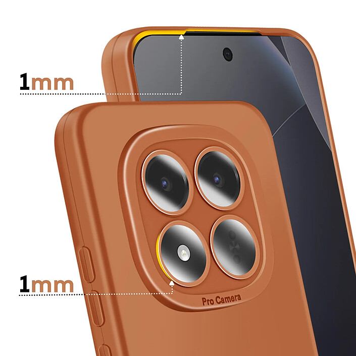 Avis Avizar Coque pour Redmi Note 15 Pro Plus en Silicone Souple avec Renfort Bloc Caméra Marron