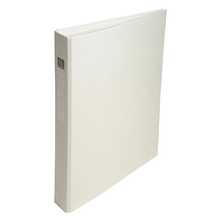 EXACOMPTA Classeur PP 4 anneaux 25mm sur 3ème/c Blanc
