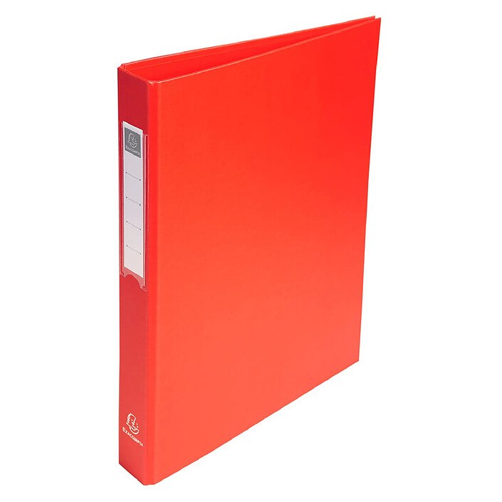 EXACOMPTA Classeur PP 4 anneaux 25mm sur 3ème/c. Rouge