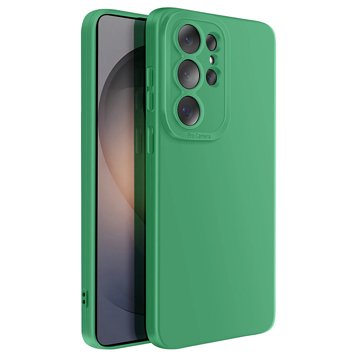 Avizar Coque pour Galaxy S26 Ultra en Silicone Souple avec Renfort Bloc Caméra Vert