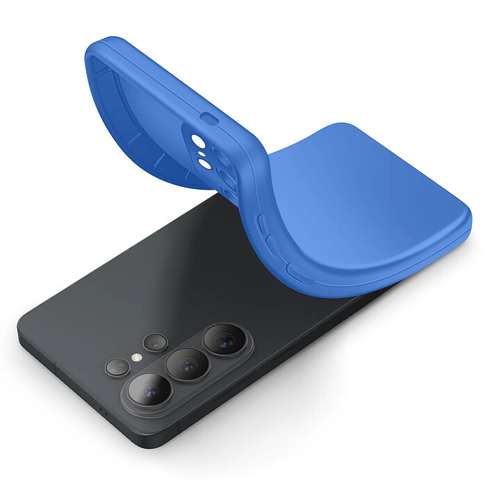 Avizar Coque pour Galaxy S26 Ultra en Silicone Souple avec Renfort Bloc Caméra Bleu pas cher