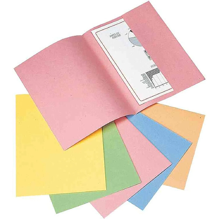 RAINEX Paquet de 50 Chemises ROCK's 24x32 cm 1 rabat 220g Assorties