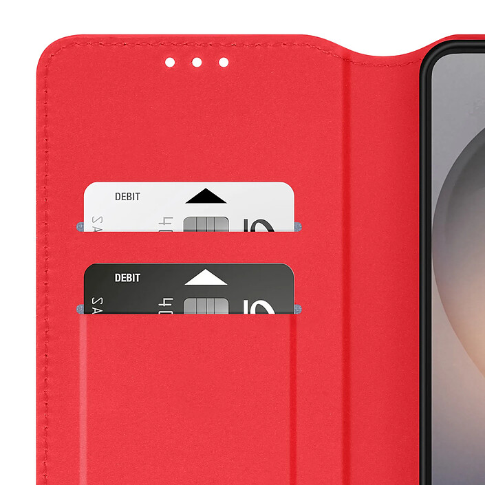 Avizar Étui à Clapet pour Galaxy S26 Magnétique Classic Edition avec Fonction Stand Rouge pas cher