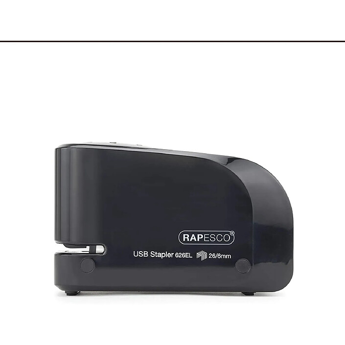 RAPESCO Agrafeuse électrique 626EL Piles / USB Noir pas cher