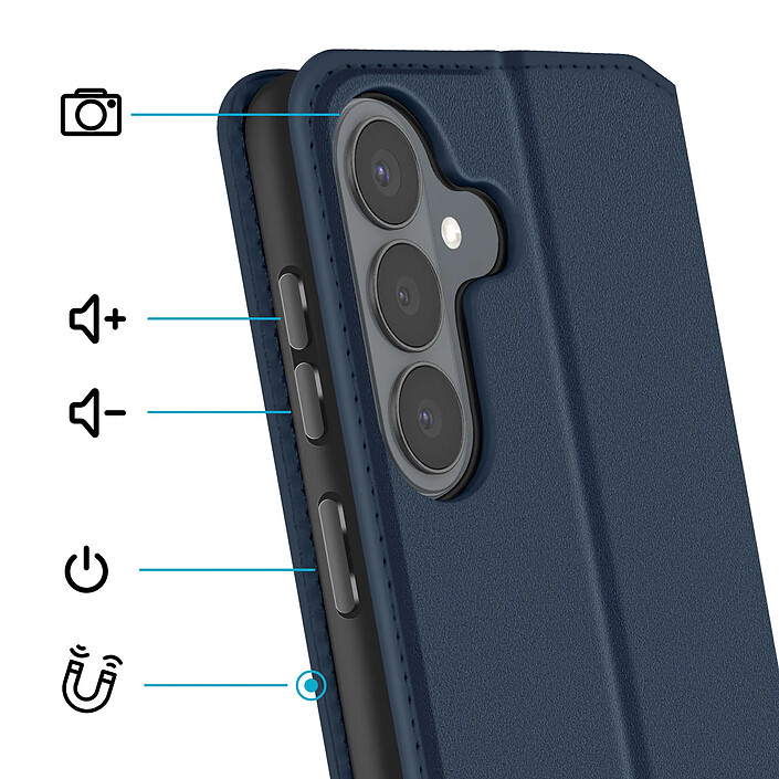 Avis Avizar Étui à Clapet pour Galaxy S26 Plus Magnétique Fonction Stand Classic Edition Bleu nuit