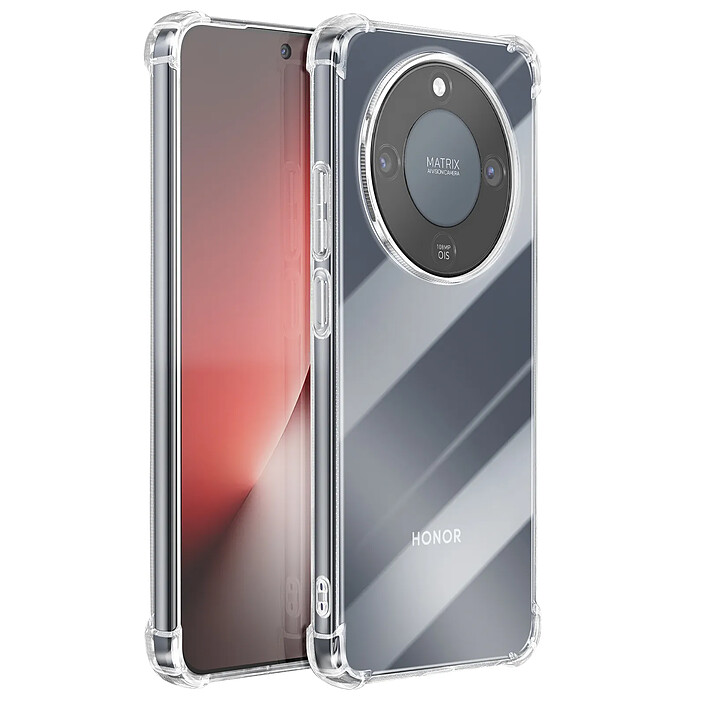 Mayaxess Coque pour Honor Magic 8 Lite en Silicone avec Coins Renforcés Antichocs Transparent