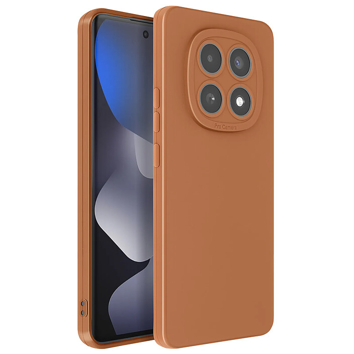 Avizar Coque pour Redmi Note 15 en Silicone Souple avec Renfort Bloc Caméra Marron
