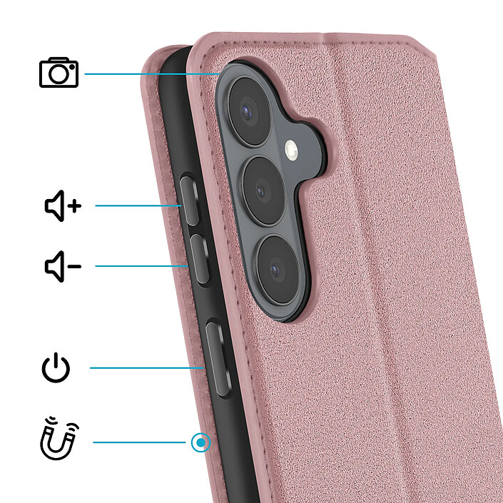 Avis Avizar Étui à Clapet pour Galaxy S26 Plus Magnétique Fonction Stand Classic Edition Rose