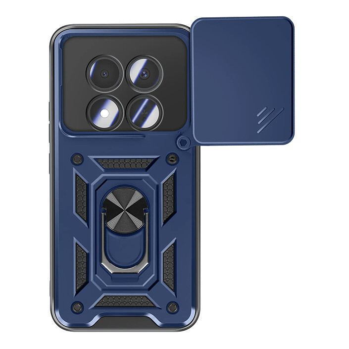 Mayaxess Coque pour Redmi Note 15 Pro 5G avec Cache Caméra Coulissante / Bague Magnétique Bleu nuit