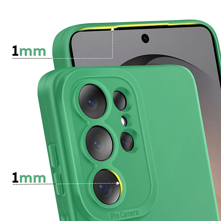 Avis Avizar Coque pour Galaxy S26 Ultra en Silicone Souple avec Renfort Bloc Caméra Vert