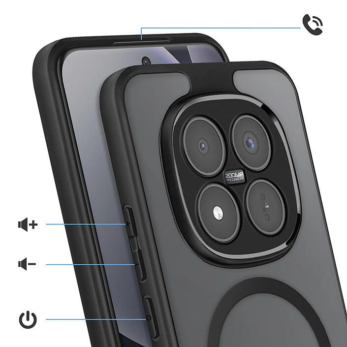 Avis Avizar Coque pour Redmi Note 15 Pro Plus 5G Renforcée Compatible Accessoires MagSafe Noir