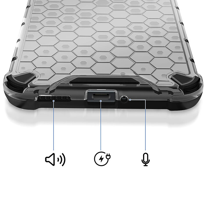 Avizar Coque pour Redmi Note 15 Pro Plus 5G Renforcée Texturée Nid d'Abeille Noir pas cher