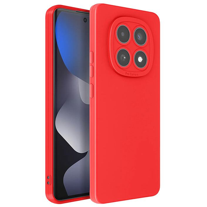 Avizar Coque pour Redmi Note 15 en Silicone Souple avec Renfort Bloc Caméra Rouge